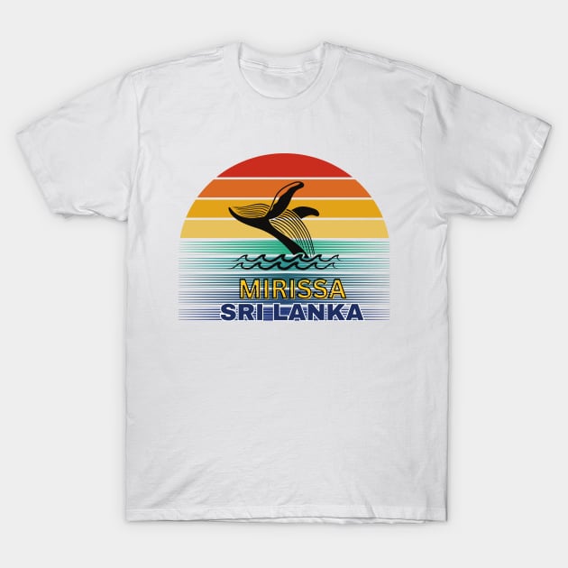 Mirissa Beach Sri Lanka - Whale watching T-Shirt by DW Arts Design